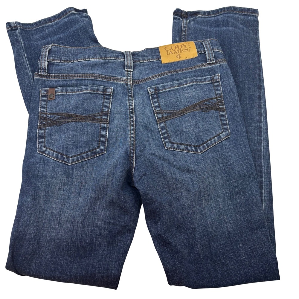 Cody James Mens Straight Leg Jeans Medium Wash Blue Denim 31x32 Stretch Coolmax
